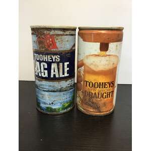VINTAGE Tooheys Beer Cans x 2 | Flag Ale & Draught