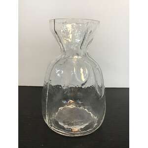 VINTAGE SEA Glasbruk Sweden Money Bag Glass Vase | 14 cm Tall 
