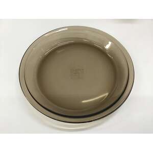 VINTAGE USA Pyrex Pie Dish | Smoked Brown Glass | 25 cm Diameter