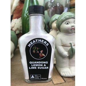Heathers Quandong Lemon & Lime Sugar - 100g - Jar - Gourmet Australian Food