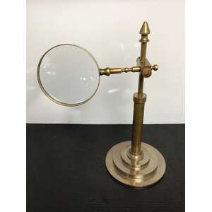 Darwin Desk Magnifier | Brass & Glass | Adjustable | Paradox Collections