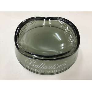 VINTAGE Ballantine's Scotch Whisky Advertising Ashtray - Glass 