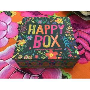 Natural Life Happy Box | Storage or Gift Box | 13.5 x13.5 x 5 cm