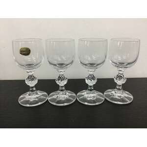 VINTAGE Bohemia Crystal Claudia Liquor Glasses - Lot of 4 - 1980's - 70ml