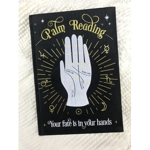 Velvet Covered A5 Notebook - Palm Reading Cover - 100 Lined Pages