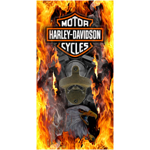 Harley Davidson - Flames - Wall Bottle Opener