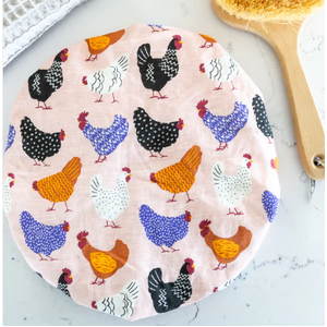 Shower Cap - Bright Hens - Linen