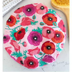 Shower Cap - Poppies - Linen