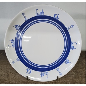 VINTAGE Laroza Belle Ile Side Plate - Nautical Blue & White