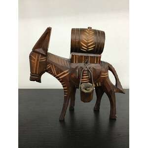 MCM Wooden Donkey Ornament - 17 cm Tall 