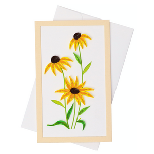 Framed Standing Card - Quilled Yellow Daisy