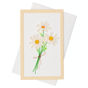 Framed Standing Card - Quilled White Daisy