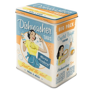Dishwasher Tabs Storage Tin - 3L - Nostalgic Art 