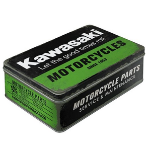 Kawasaki Motorcycle Storage Tin - 2.5L - Nostalgic Art 