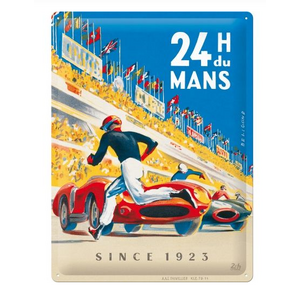 24 Hour Le Mans Race - Large Tin Sign - Nostalgic Art - 30 x 40 cm