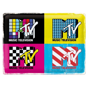 MTV - Large Tin Sign - Nostalgic Art - 30 x 40 cm