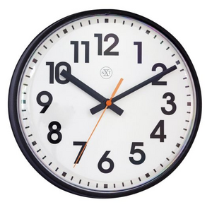 NeXtime 26cm Domed Peter Wall Clock Black