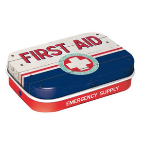 Retro Mint Tin - Blue First Aid - Sugar Free Mints