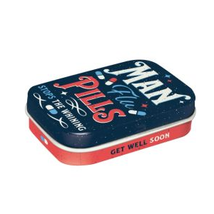 Retro Mint Tin - Man Flu Pills - Sugar Free Mints