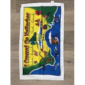 Souvenir Tea Towel - I Crossed The Nullabor - Davric Australia - Cotton 