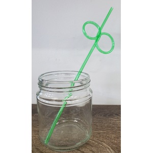 Reusable Plastic Curly Straw - Dark Green