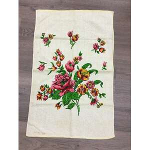 VINTAGE Floral Tea Towel - Terry Towelling