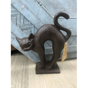 Cat Statue Door Stop - Cast Iron