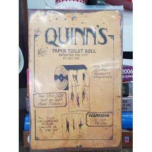 Dr Quinn's Toilet Paper - Retro Metal Sign A4