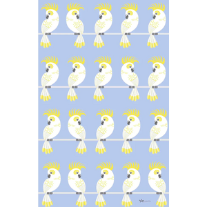Cocky Cockatoo Cotton Kitchen Tea Towel