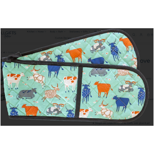 Green Cow Double Oven Glove - Oven Mitt