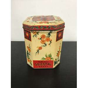 VINTAGE MacRobertson's Oriental Caddy Tin - 1Lb Hinged Lid 