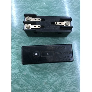 VINTAGE Burgess Australia Bakelite Cased Microswitches x 2