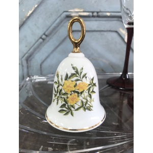 Danbury Mint Decorative Bell - The Summer Collection - Baby Gold Star Rose