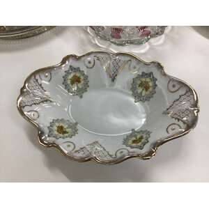 1920's Silesia Germany Porcelain Bowl - Oval Shape 