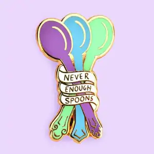 Never Enough Spoons Lapel Pin - Jubly-Umph Originals