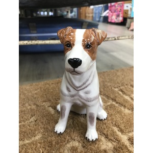 Jack Russell Dog Money Box - Ceramic - Hand Painted - 19 cm Tall