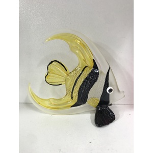Glass Fish Ornament - Moorish Idol - Hand Blown & Painted - 8.2 cm