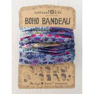 Natural Life Full Boho Bandeau | Mandala Borders Patchwork | Headband Hair Scarf