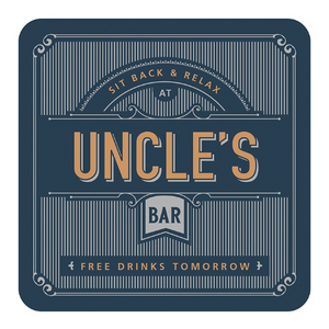 Uncle's Bar Drink Coasters - Set of 5