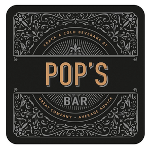 Pop's Bar Drink Coasters - Set of 5