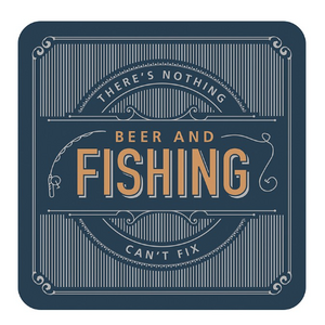 Beer & Fishing Drink Coasters - Set of 5