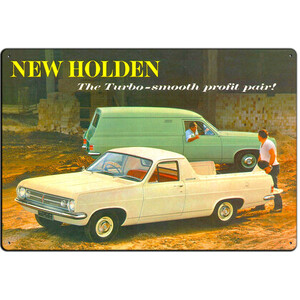 New Holden - The Turbo Smooth Profit Pair - Retro Tin Sign - 20 x 30 cm Landscape