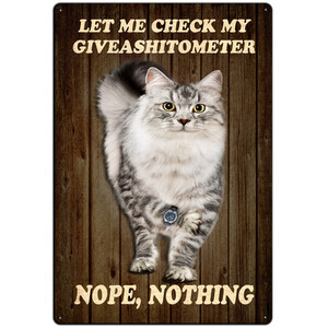 Let Me Check - Grumpy Cat - Retro Tin Sign - 20 x 30 cm