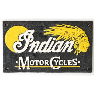 Indian Motorcycles Cast Iron Sign | Rectangular | 30 x 17 cm