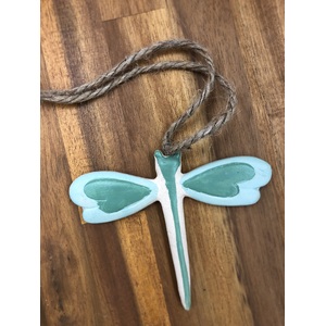Ceramic Dragonfly Ornament - Hanging