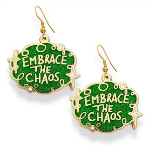 Embrace The Chaos Enamel Earrings | Jubly-Umph Originals | Australian Designed