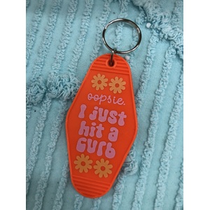 RETRO Motel Key Chain - Oopsie I Just Hit A Curb