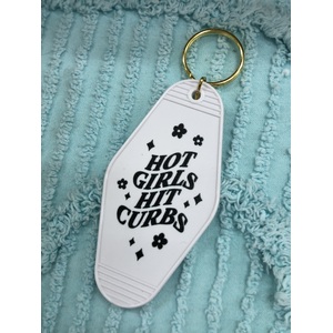 RETRO Motel Key Chain - Hot Girls Hit Curbs