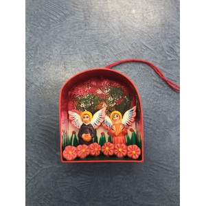 Christmas Nativity Diorama Ornament - Fair Trade - Angels