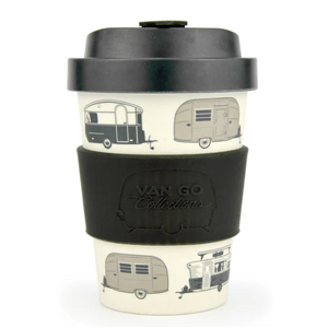 Bamboo Travel Mug - Silver Bullet Caravan - 400ml - Van Go Collections